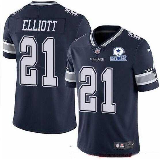 Nike Cowboys 21 Ezekiel Elliott Navy With Est 1960 Patch Vapor Untouchable Limited Jersey,We sell and wholesale Nike Cowboys 21 Ezekiel Elliott Navy With Est 1960 Patch Vapor Untouchable Limited Jersey on line form chian!